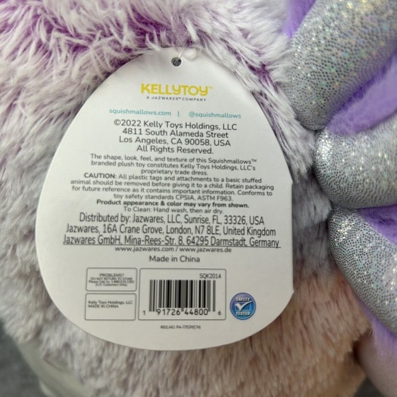 Squishmallow 12" Monica Axolotl Soft Purple FuzzAmallow Sea Life Plush Fuzzy - Picture 7 of 11
